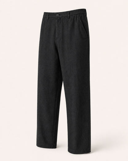 Pantastic Linen-Cotton Pants — Black