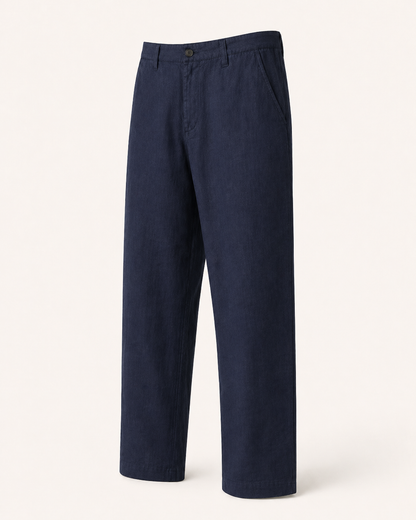 Pantastic Linen-Cotton Pants — Deep Navy
