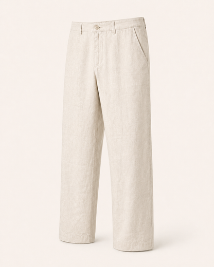 Pantastic Linen-Cotton Pants — Natural Off-white