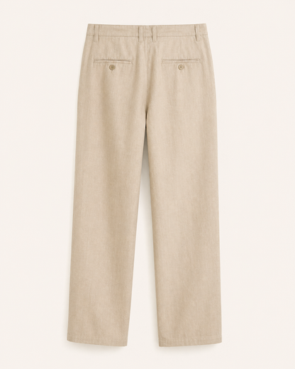 Pantastic Linen-Cotton Pants — Sand Beige