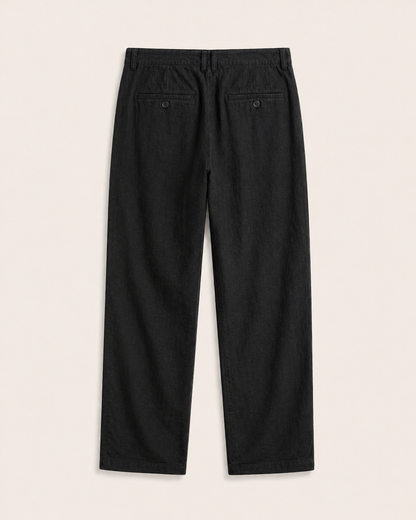 Pantastic Linen-Cotton Pants — Black