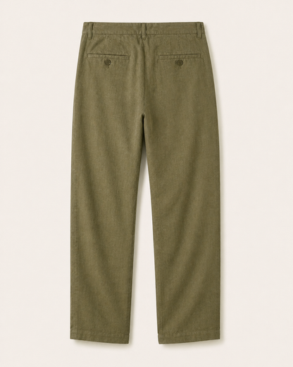 Pantastic Linen-Cotton Pants — Olive