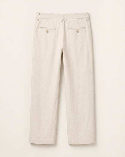 Pantastic Linen-Cotton Pants — Natural Off-white