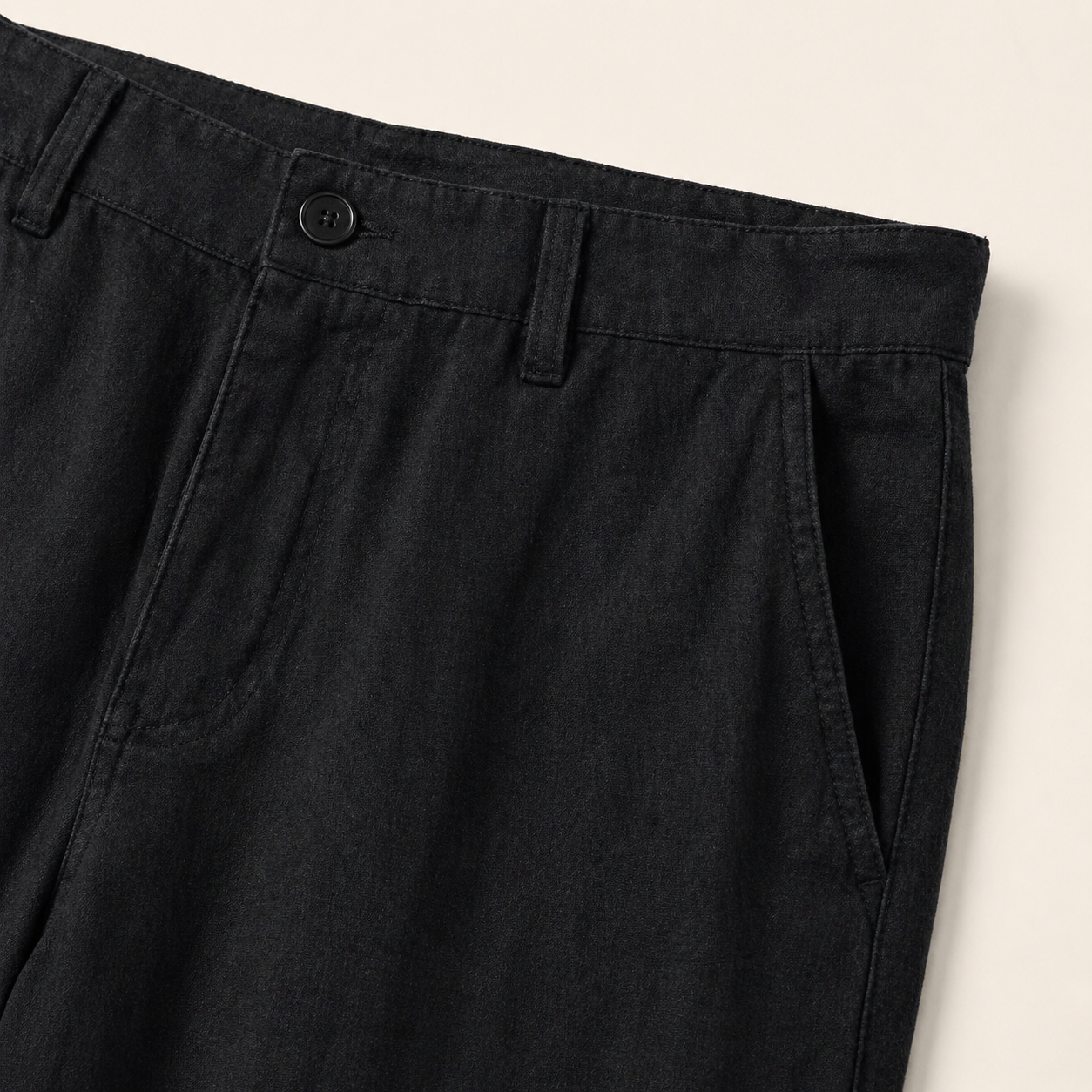 Pantastic Linen-Cotton Pants — Black