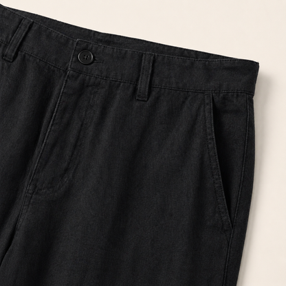 Pantastic Linen-Cotton Pants — Black