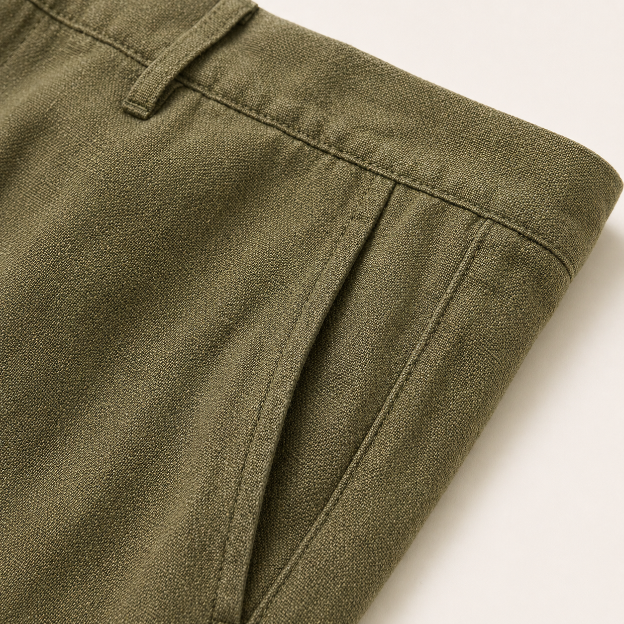 Pantastic Linen-Cotton Pants — Olive