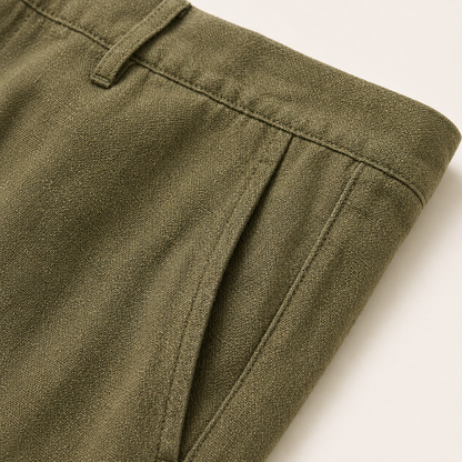 Pantastic Linen-Cotton Pants — Olive