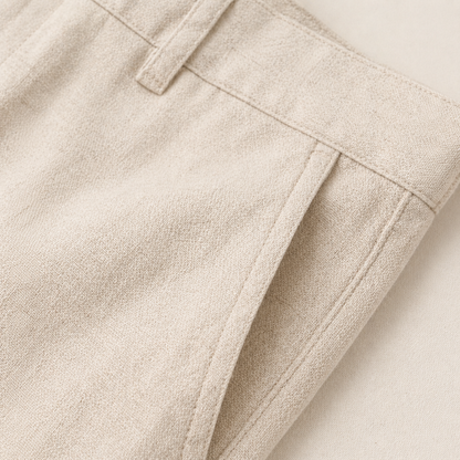 Pantastic Linen-Cotton Pants — Sand Beige