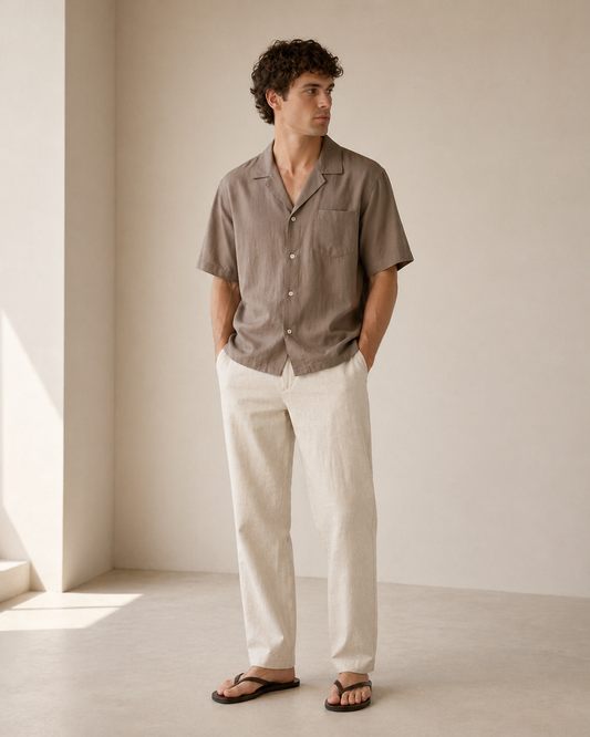 Pantastic Linen-Cotton Pants — Natural Off-white