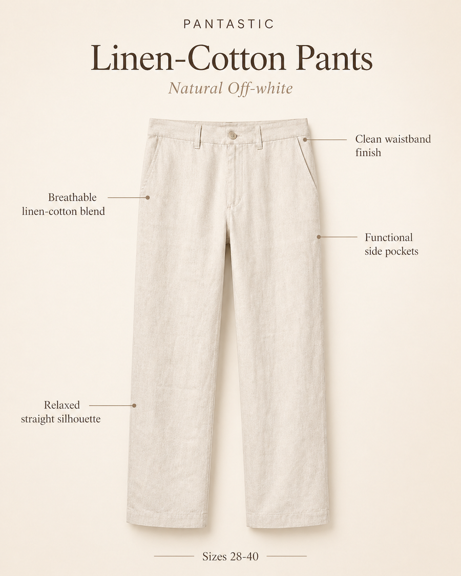 Pantastic Linen-Cotton Pants — Natural Off-white
